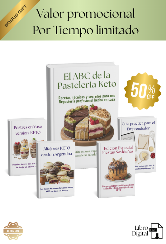 El ABC de la Pasteleria KETO: Recetas, Técnicas y Secretos para una pastelería profesional hecha en casa
